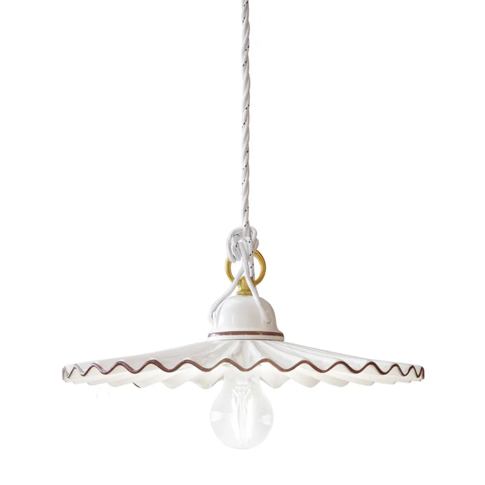 Lustr suspenduje v barevné vlákna keramické Ferroluce L&#39;Aquila Viadurini