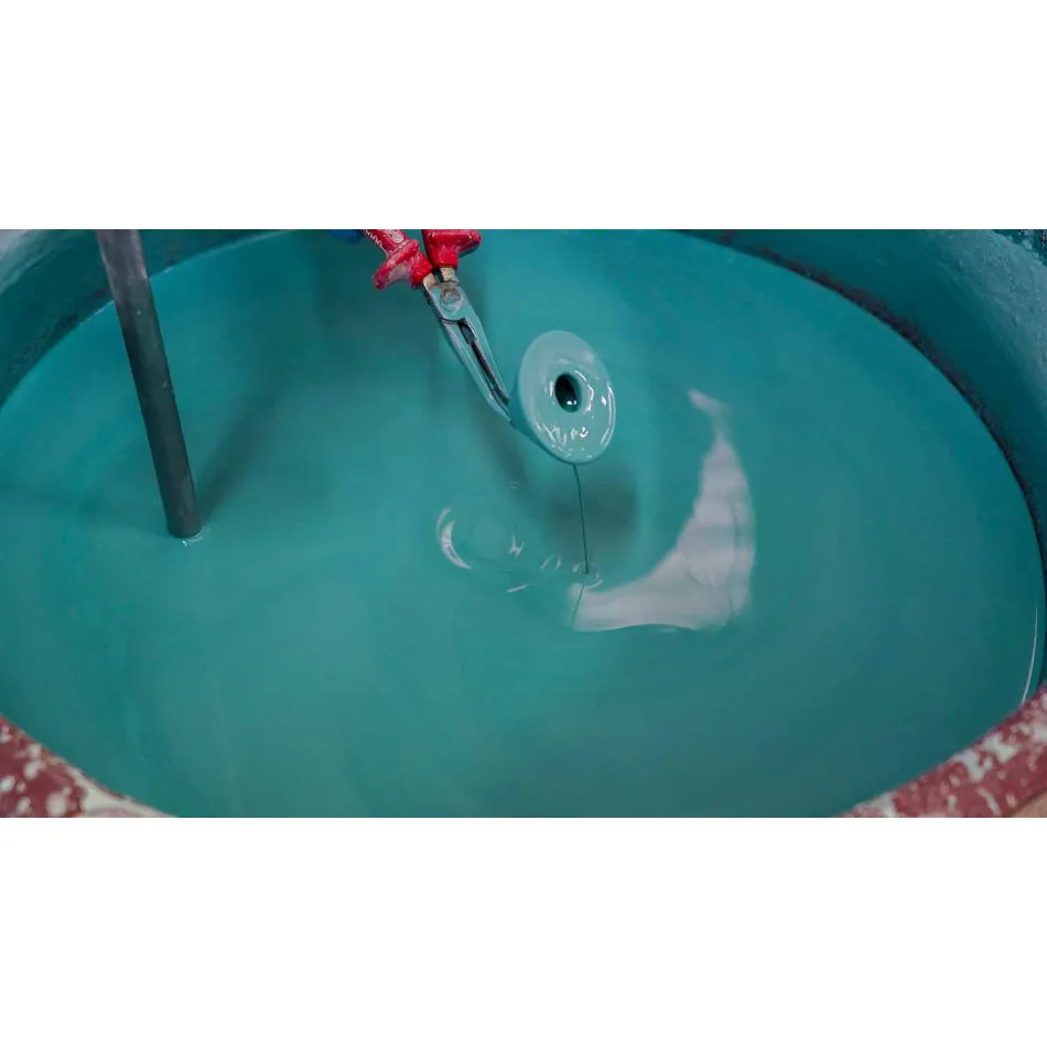 Vintage zelený nebo žlutý keramický lustr vyrobený v Itálii - Ferroluce Lariat Viadurini