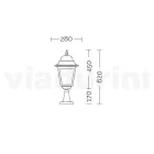 Venkovní lucerna z hliníku a pískovaného skla Made in Italy - Alchymista Viadurini