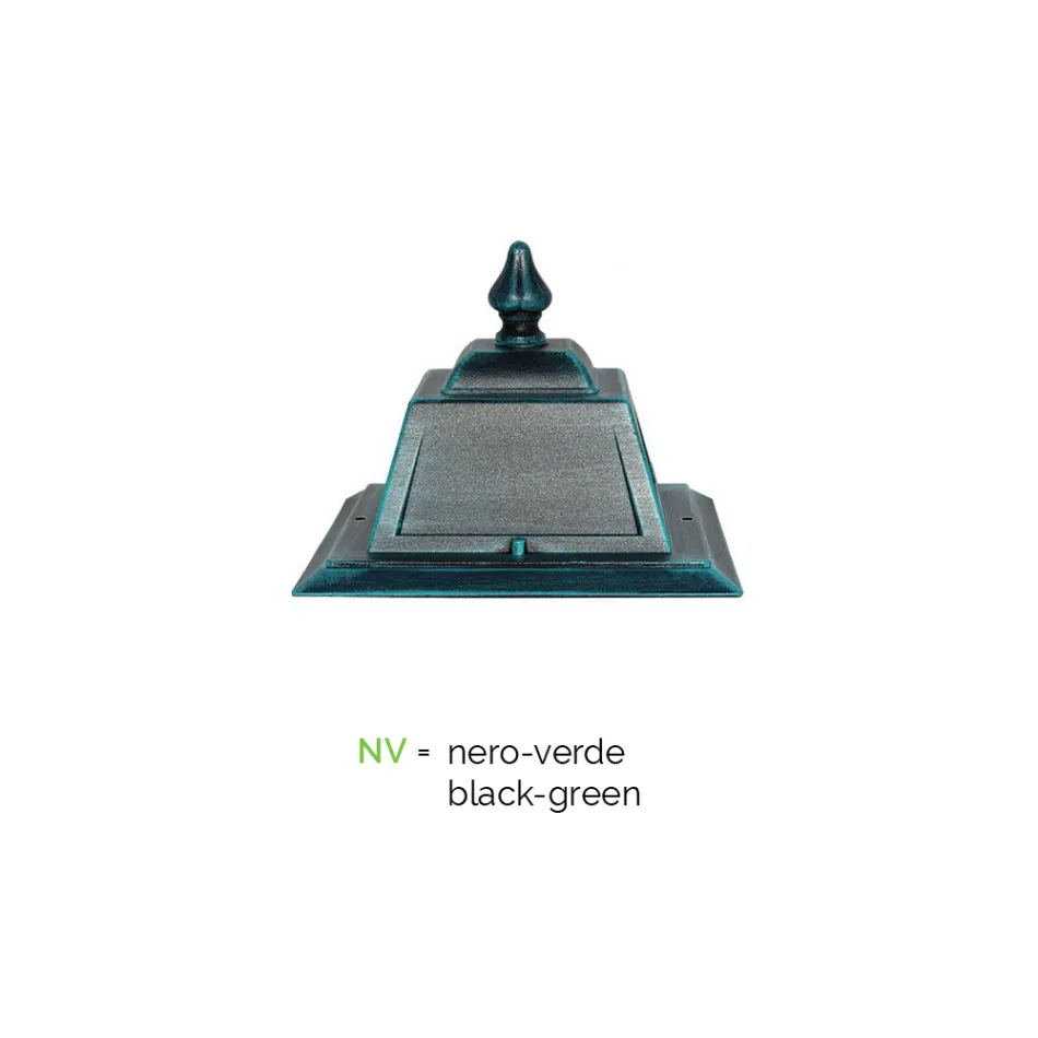 Stojan na lampu 3 světla Vintage Style z hliníku a skla Made in Italy - Doroty Viadurini