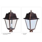 Stojan na lampu 3 světla Vintage Style z hliníku a skla Made in Italy - Doroty Viadurini