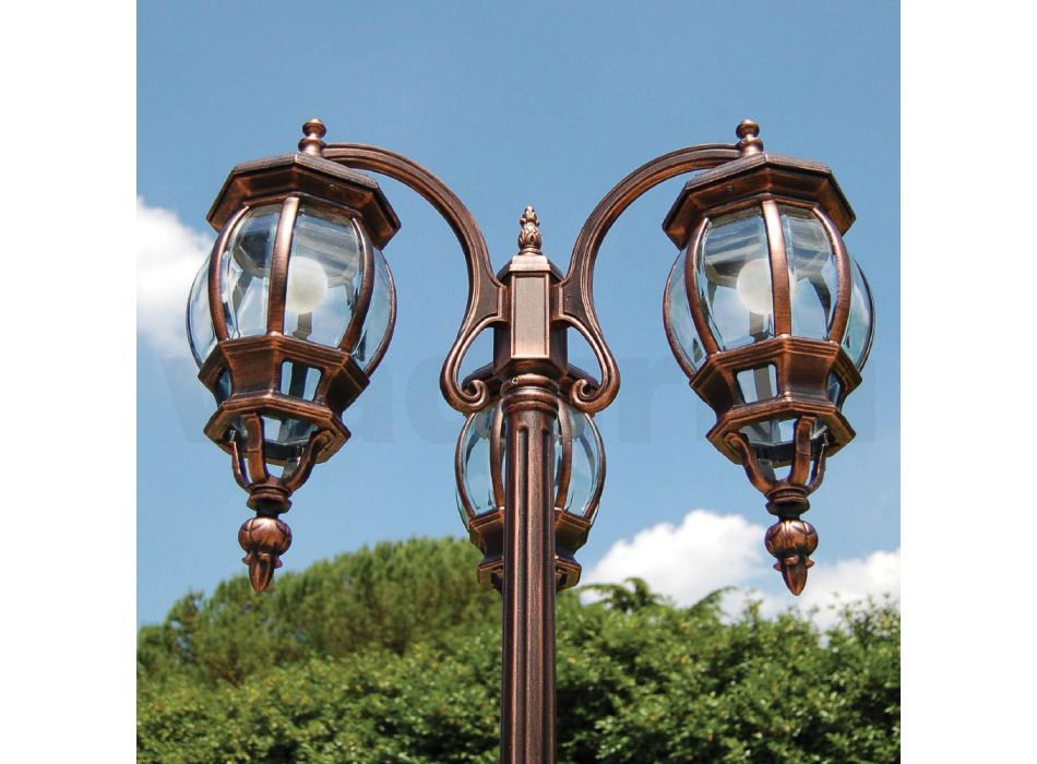 Lampa 3 Lights Vintage Style z hliníku Made in Italy - Leona Viadurini