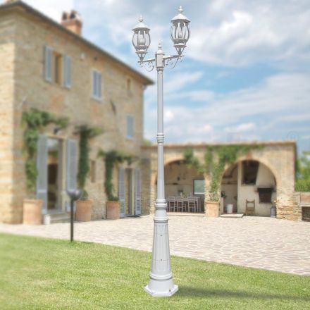 Lampa 2 Lights Vintage Style v bílém hliníku Made in Italy - Dodo Viadurini