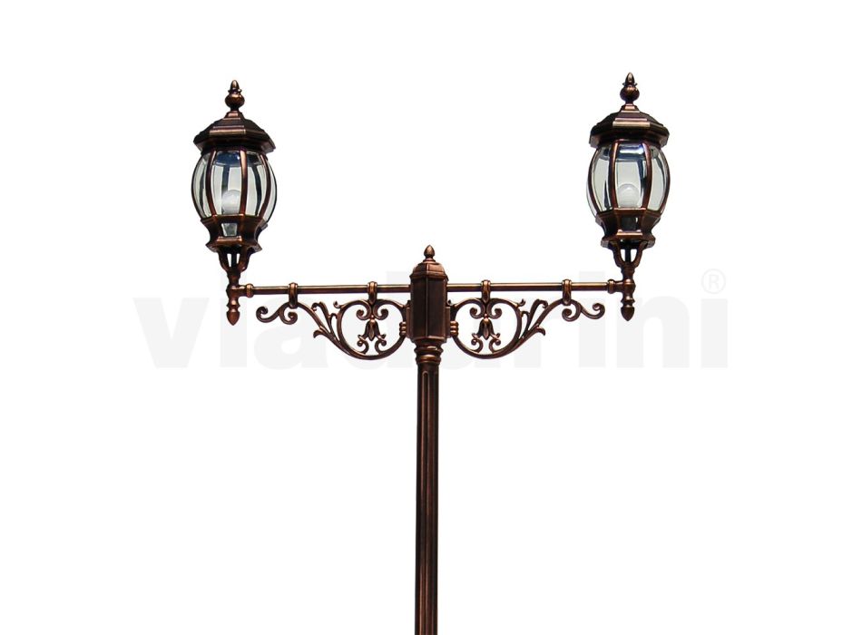 Lampa 2 Lights Vintage Style z hliníku Made in Italy - Leona Viadurini