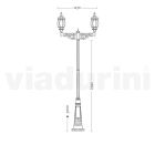 Lampa 2 Lights Vintage Style z hliníku Made in Italy - Leona Viadurini
