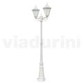 Vintage 2-světelná lampa z bílého hliníku Made in Italy - Terella