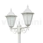 Vintage 2-světelná lampa z bílého hliníku Made in Italy - Terella Viadurini