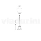 110 cm vysoká pouliční lampa z akrylového a antracitového hliníku Made in Italy - Trovaantracite Viadurini