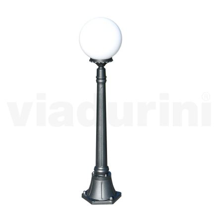 110 cm vysoká pouliční lampa z akrylového a antracitového hliníku Made in Italy - Trovaantracite Viadurini