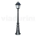 152 cm vysoká pouliční lampa z antracitového skla a hliníku Made in Italy - Scintilla Viadurini