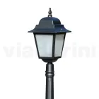 152 cm vysoká pouliční lampa z antracitového skla a hliníku Made in Italy - Scintilla Viadurini