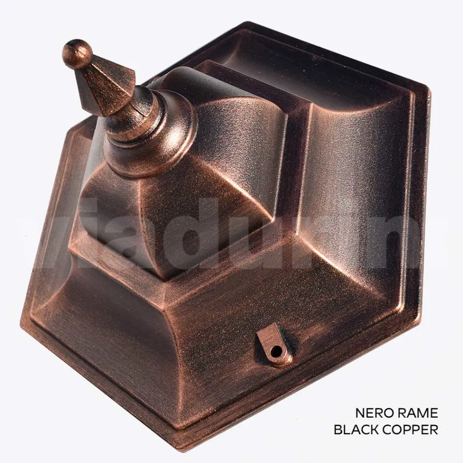 154 cm vysoká zahradní lampa ze skla a 5 hliníkových povrchů - Pinako Viadurini