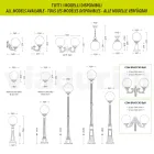 172 cm vysoká pouliční lampa z černého akrylu a hliníku vyrobená v Itálii - Trovanero Viadurini
