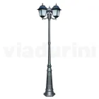 238 cm vysoká pouliční lampa z antracitového skla a hliníku Made in Italy - Scintilla Viadurini