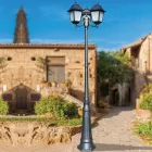 238 cm vysoká pouliční lampa z antracitového skla a hliníku Made in Italy - Scintilla Viadurini