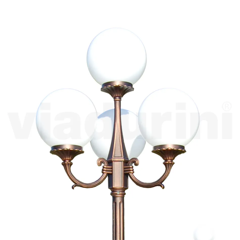 270 cm vysoká pouliční lampa v černém akrylu a hliníku Made in Italy - Trovanero Viadurini