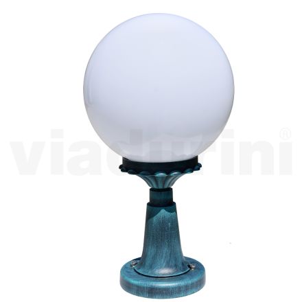 47 cm vysoká pouliční lampa v černém akrylu a hliníku vyrobená v Itálii - Trovanero Viadurini