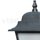 53,5 cm vysoká pouliční lampa z antracitového skla a hliníku Made in Italy - Scintilla Viadurini