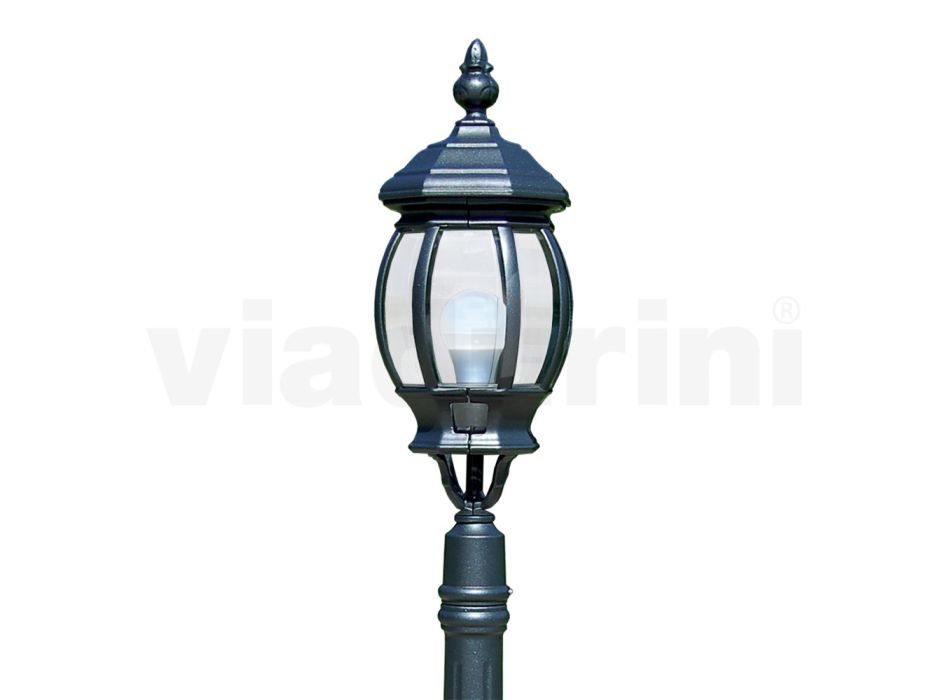 Nízká venkovní lampa z antracitového hliníku Made in Italy - Impero Viadurini