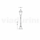 Nízké pouliční osvětlení pro venkovní použití v hliníku vyrobené v Itálii, Kristel Viadurini