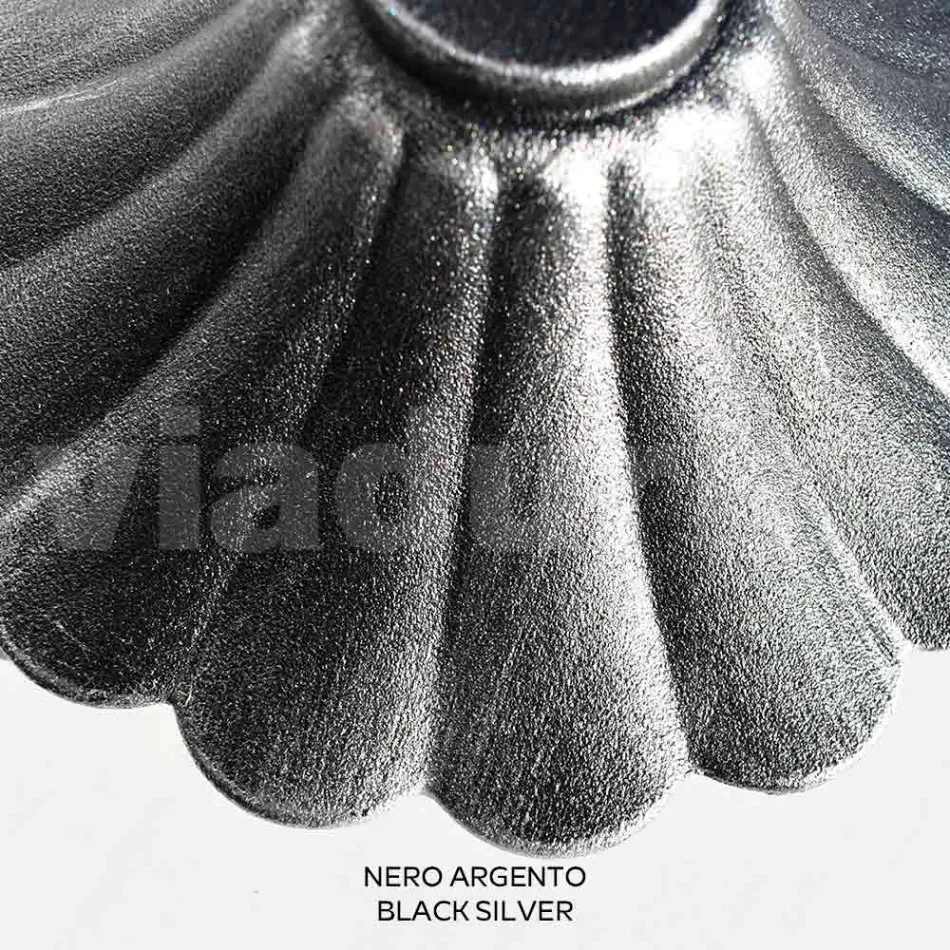 Sloupek venkovní lampy 212 cm v černém akrylu a hliníku Made in Italy - Trovanero Viadurini