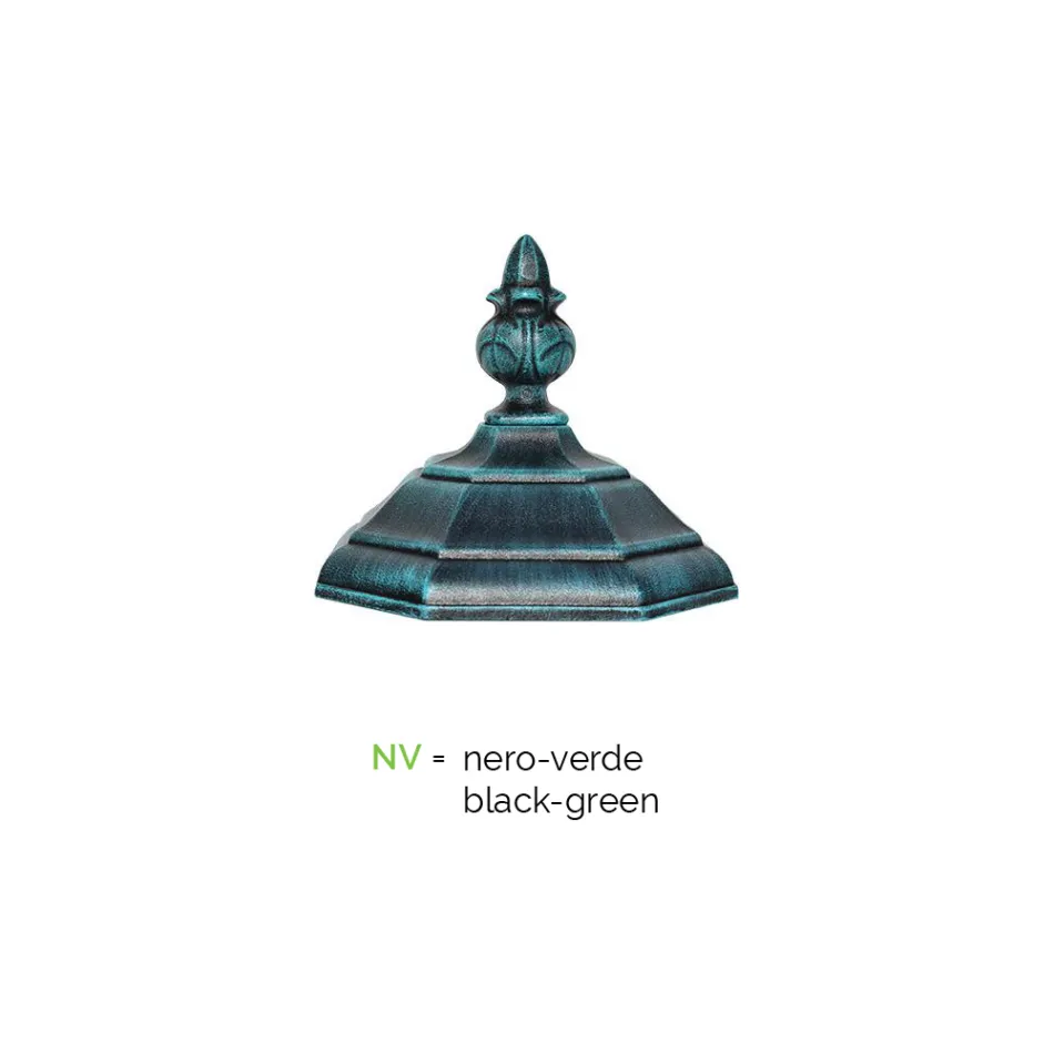 Venkovní lampa 3 světla v hliníkovém vintage stylu Made in Italy - Leona Viadurini