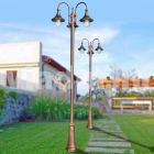 Venkovní tříbarevná hliníková pouliční lampa vyrobená v Itálii, Anusca Viadurini