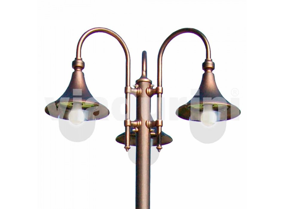 Venkovní tříbarevná hliníková pouliční lampa vyrobená v Itálii, Anusca Viadurini