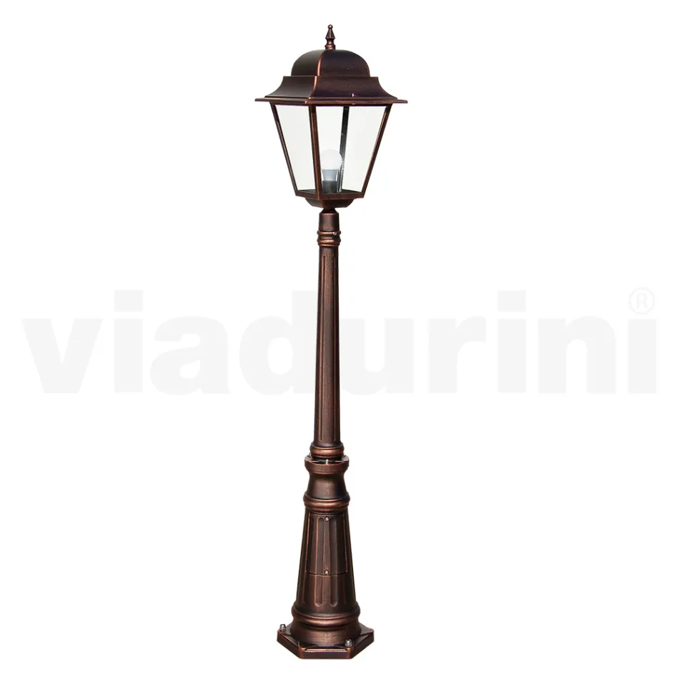 161 cm vysoká venkovní lampa ze skla a tlakově litého hliníku - Alchemist Viadurini