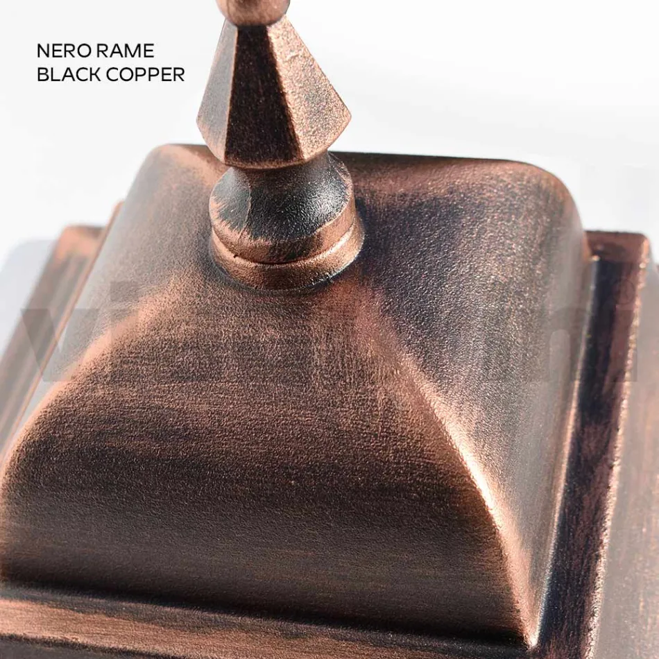 85 cm vysoká venkovní lampa ze skla a tlakově litého hliníku - Alchymista Viadurini