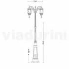 Klasická venkovní svítilna v hliníkovém odlitku vyrobeném v Itálii, Anika Viadurini