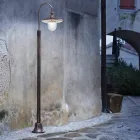 Venkovní lampa z černého hliníku a ručně malované květiny - Latina Viadurini