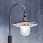 Venkovní lampa z černého hliníku a ručně malované květiny - Latina Viadurini