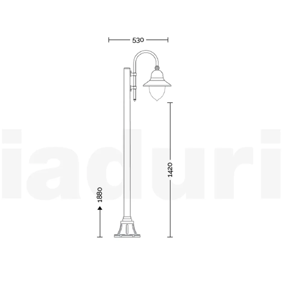 Venkovní lampa ve vintage stylu z hliníku Made in Italy - Cassandra Viadurini