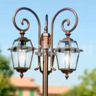Kristel, tři světla hliníkové zahradní lampy vyrobené v Itálii Viadurini