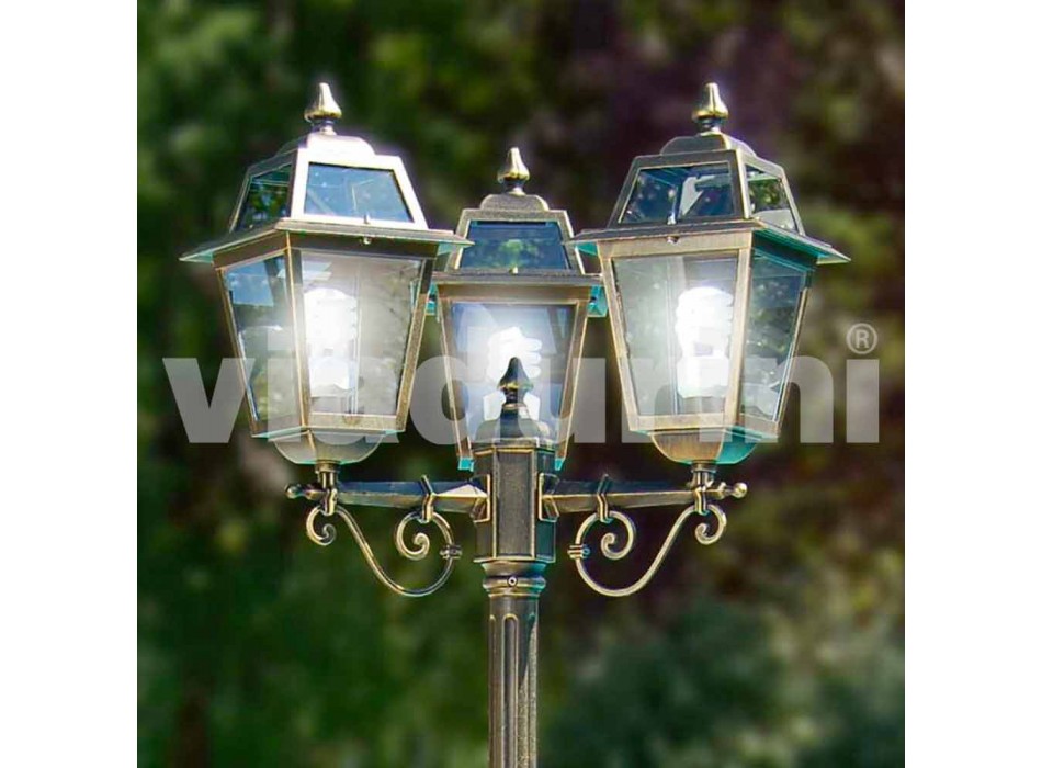 Kristel, tříbarevná klasická zahradní lampa vyrobená v Itálii Viadurini