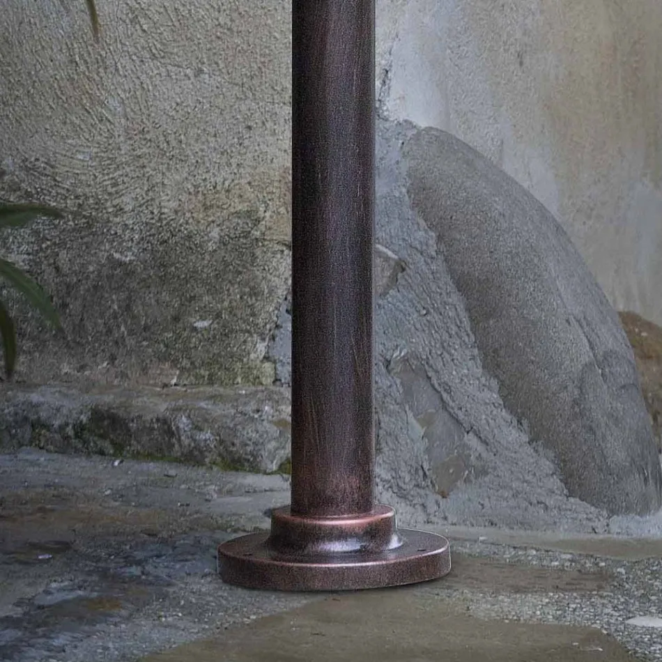 Zakřivený design zahradního sloupu lampy z hliníku, ručně zdobený - Campobasso Viadurini