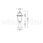 Zahradní lampa z antracitového hliníku a pískovaného skla - Elric Viadurini