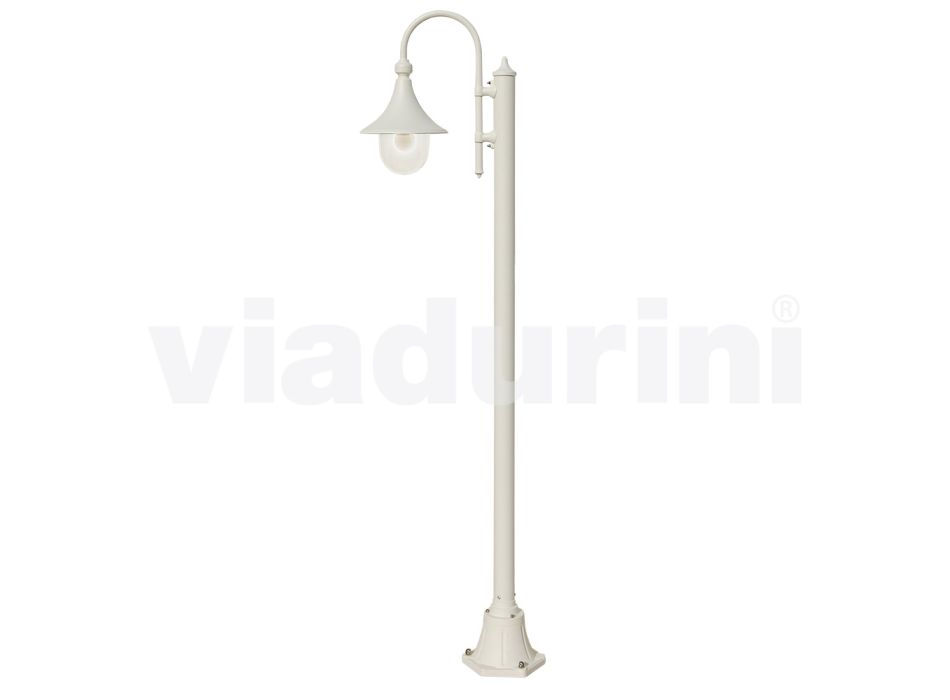 Bílé hliníkové zahradní svítidlo s 1 světlem vyrobené v Itálii, Anusca Viadurini
