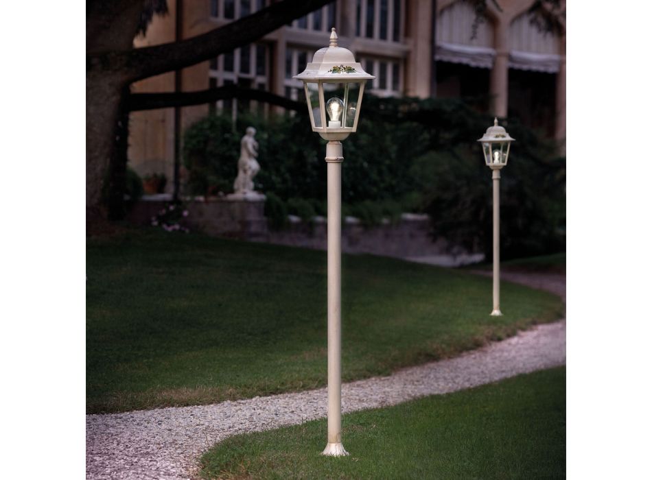 Hliníková zahradní lampa Klasická ručně malovaná dekorace - Gorizia Viadurini