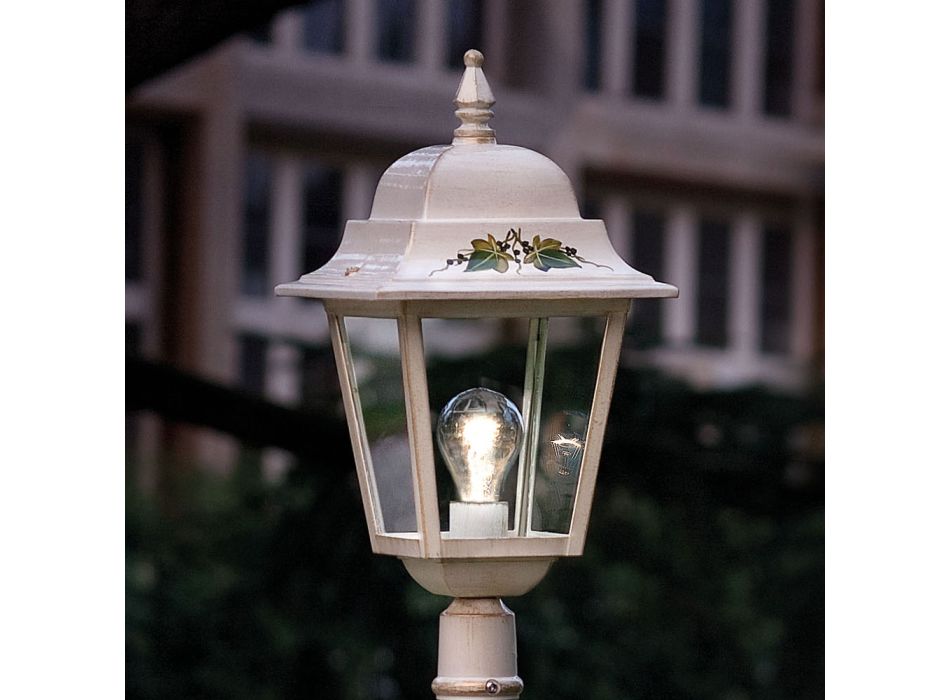 Hliníková zahradní lampa Klasická ručně malovaná dekorace - Gorizia Viadurini