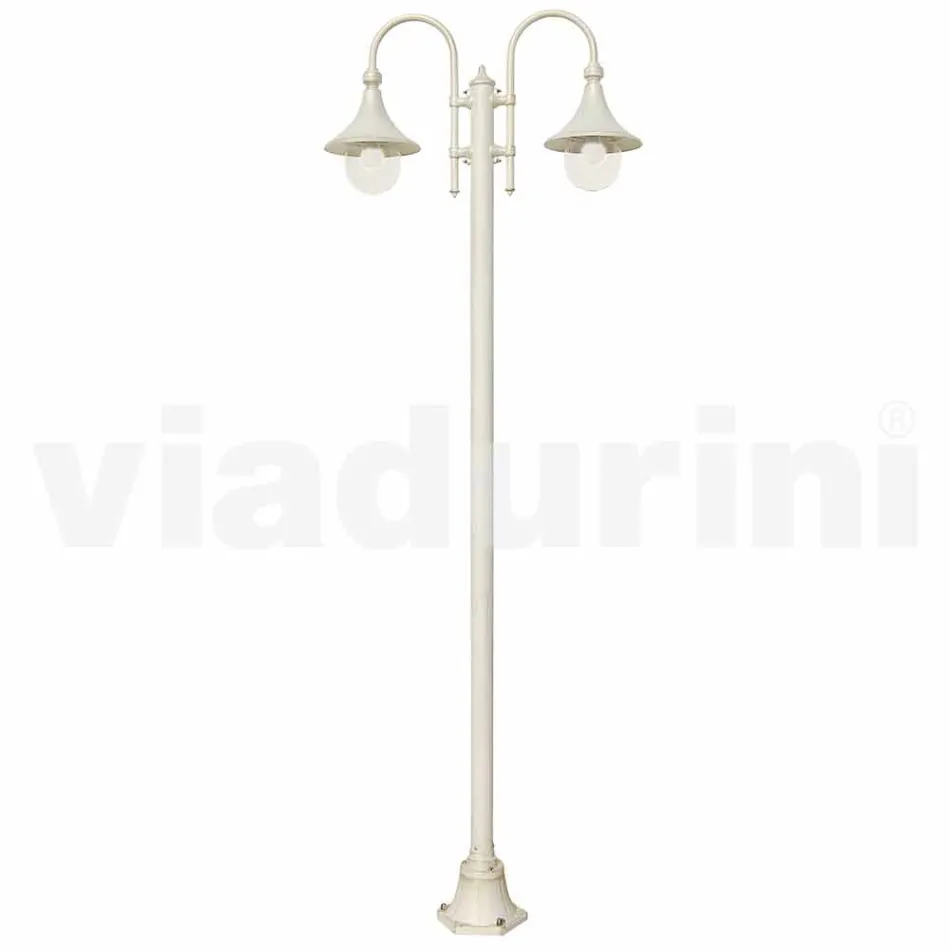 Zahradní lampa z bílého hliníkového tlakového odlitku z Itálie, Anusca Viadurini