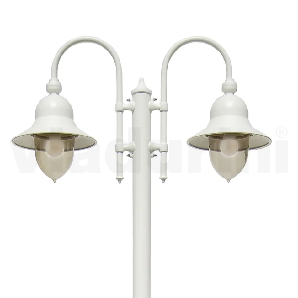 Vintage zahradní lampa 2 světla z hliníku Made in Italy - Cassandra Viadurini