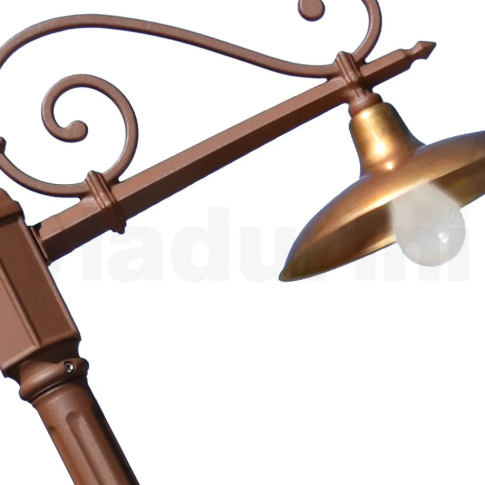 Vintage zahradní lampa z hliníku a mosazi Made in Italy - Adela Viadurini