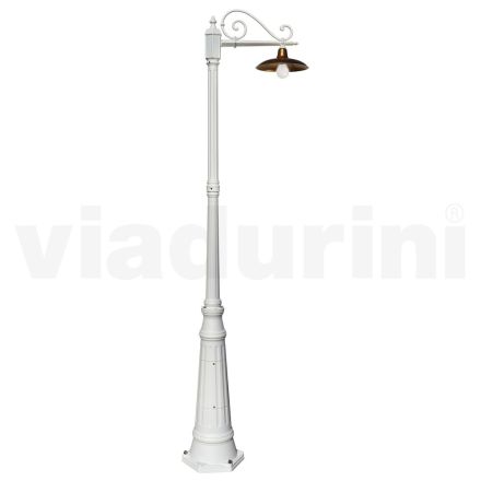 Vintage zahradní lampa z hliníku a mosazi Made in Italy - Adela Viadurini