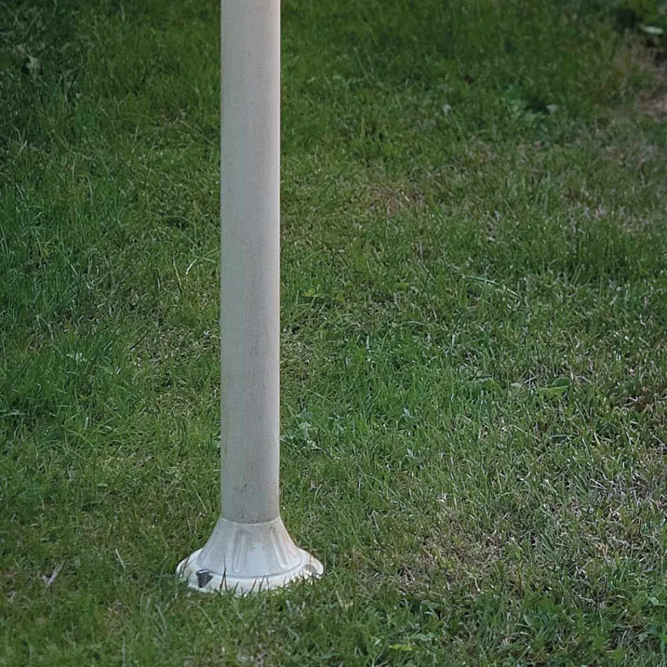 Venkovní pouliční lampa s bílým hliníkem a ručně malovaným květinovým dekorem - Imperia Viadurini