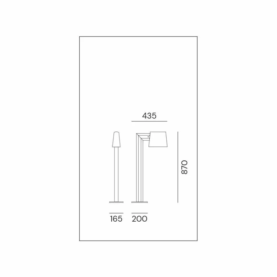 Venkovní kandelábr v antickém hnědém kovu 2 výšky - Saint Tropez od Il Fanale Viadurini