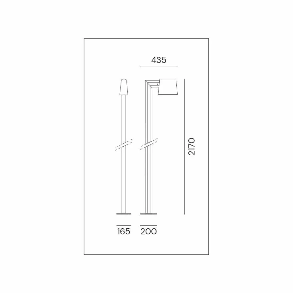 Venkovní kandelábr v antickém hnědém kovu 2 výšky - Saint Tropez od Il Fanale Viadurini