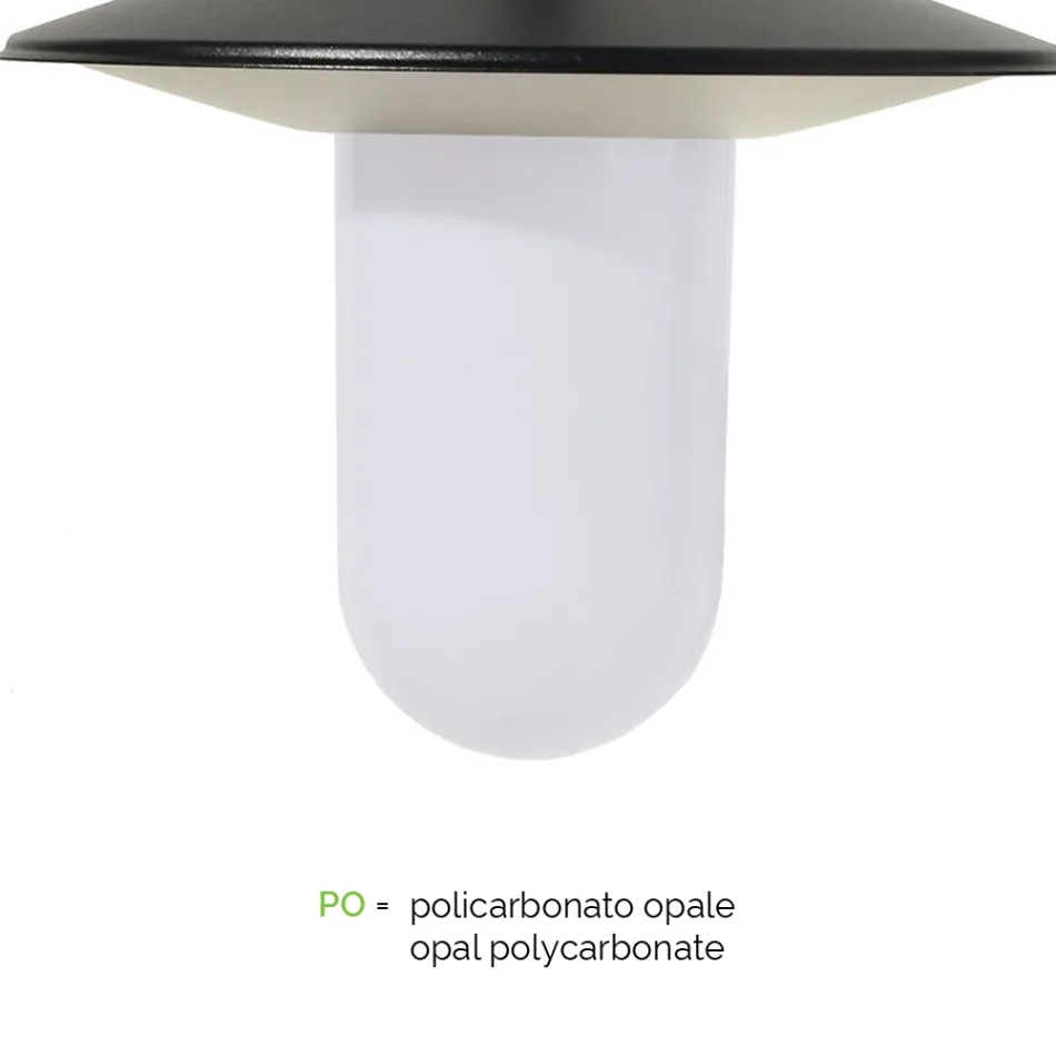 Venkovní lampa ve vintage stylu z antracitového hliníku Made in Italy - Belen Viadurini