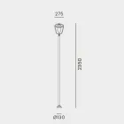 Vintage venkovní kandelábr v mědi a mosazi, 2 výšky - Calmaggiore od Il Fanale Viadurini